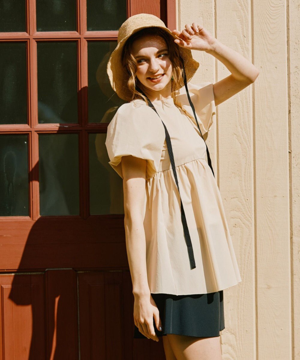 San-ai Resort（三愛水着楽園） 【UPF50＋】　パフスリーブキュロット3点セット　9M・11L　【San-ai Resort（サンアイリゾート）】 