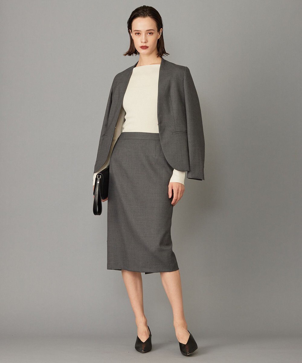 ICB L 【セットアップ対応】ウールストレッチ タイトスカート 