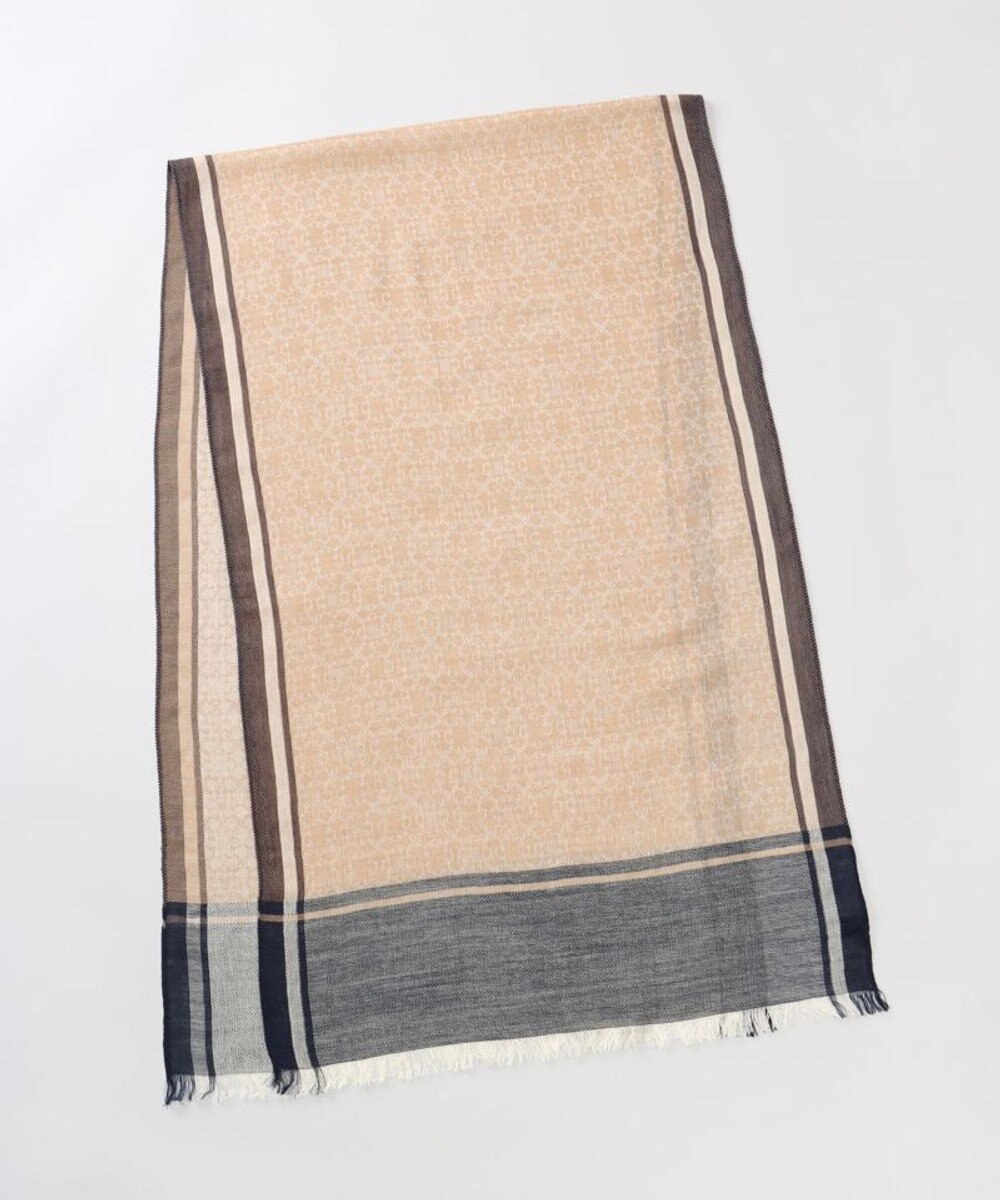 AURORA 【 LANVIN COLLECTION（ランバン コレクション） 】シルクウールロゴジャカードストール 