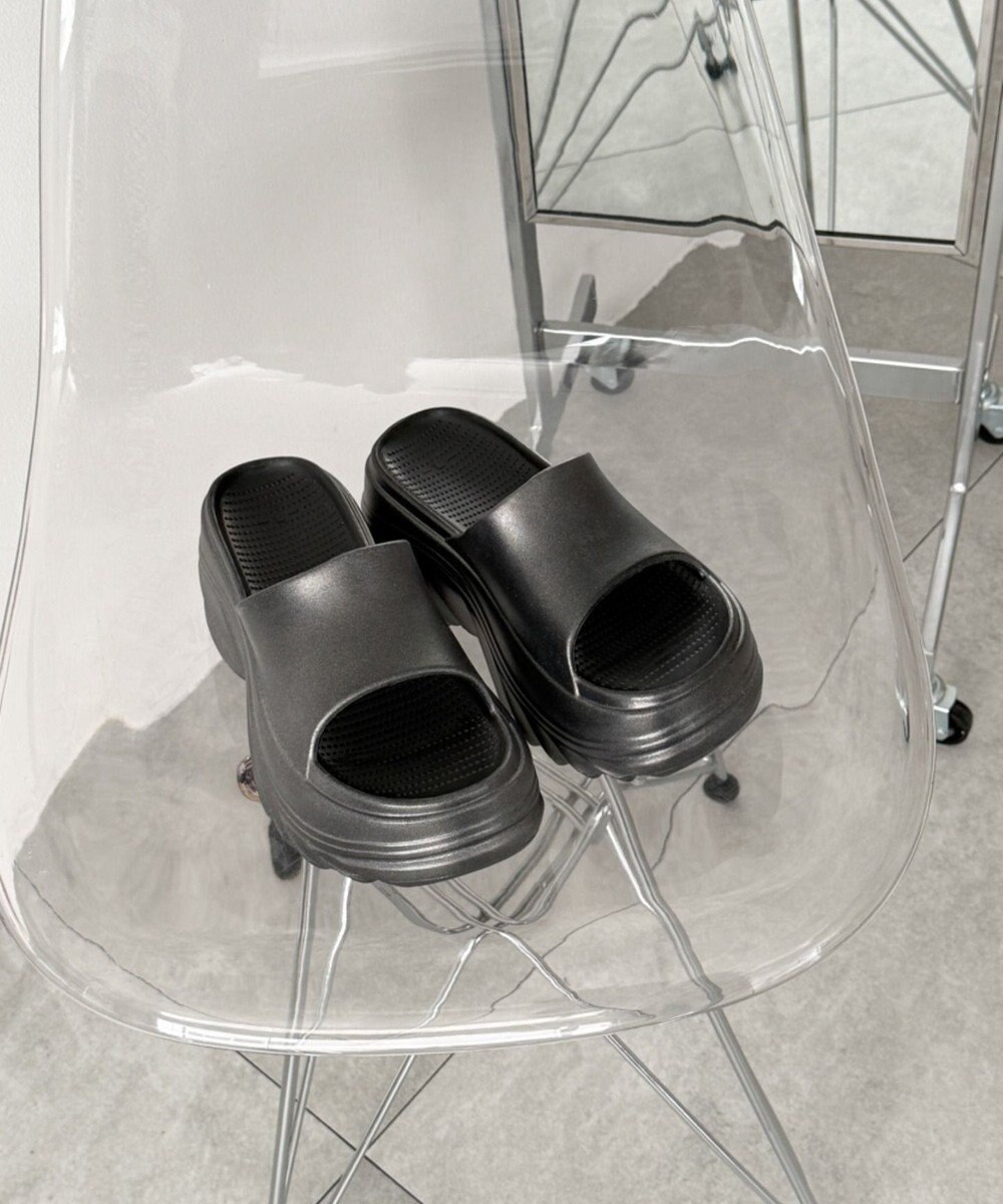 WEGO 厚底デザインラバーサンダル 