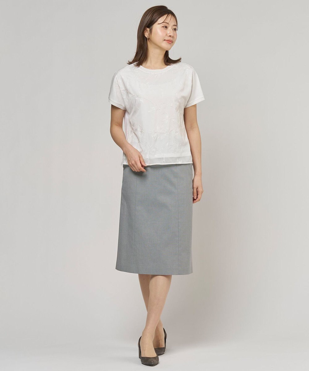 J.PRESS LADIES 【セットアップ対応・洗える・撥水】コットンFITTY スカート 