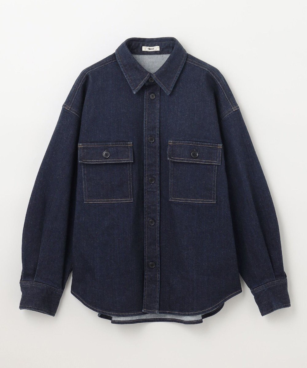 NAVE 【ReNAVE　洗える】ストレッチデニム シャツ 