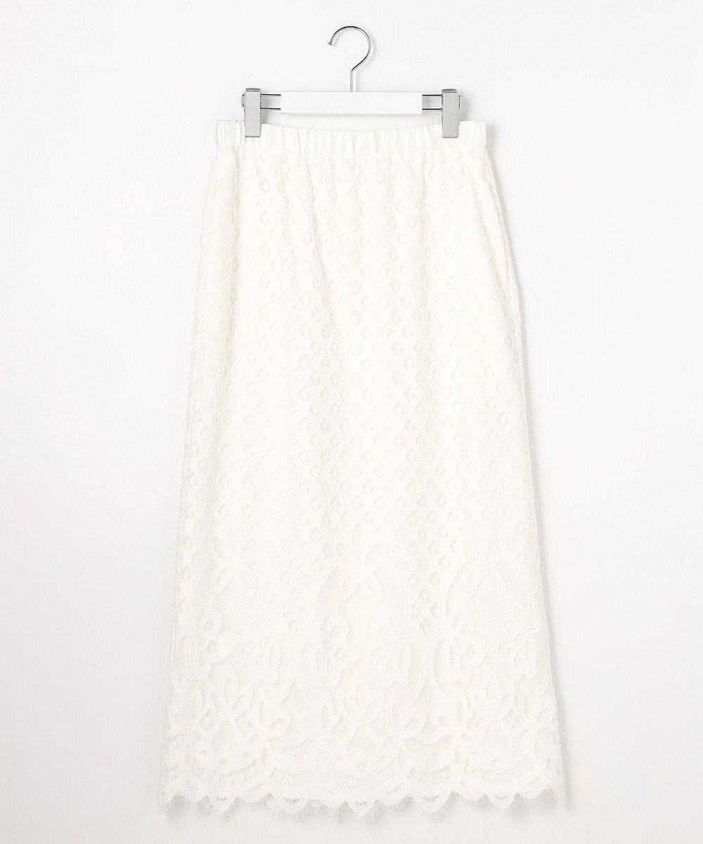 自由区 【SHIHOさん着用・こだわり素材】パネルレース スカート 