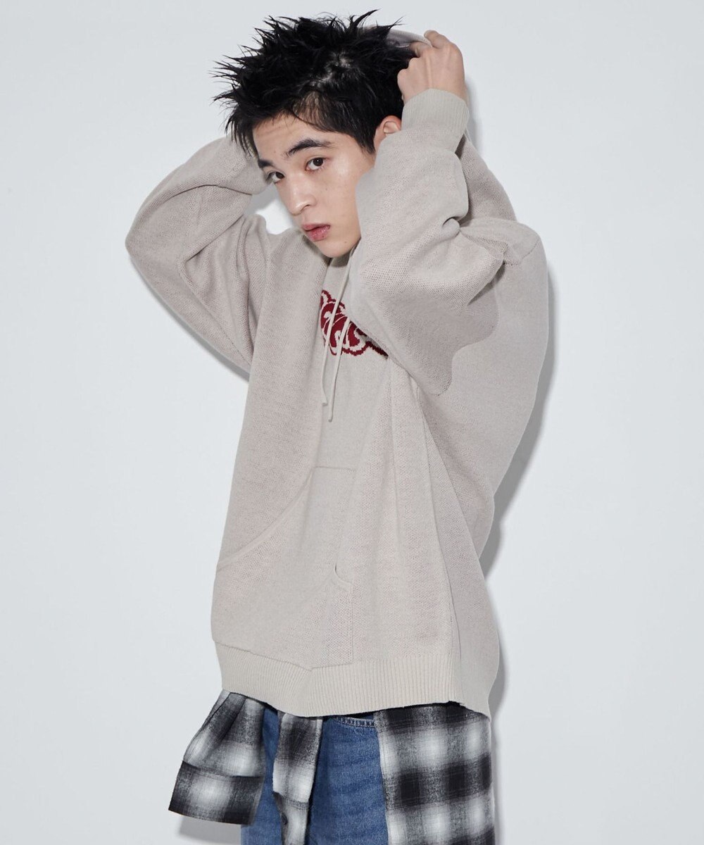 WEGO 【ユニセックス着用ITEM】ジャガードグラフィックパーカー 