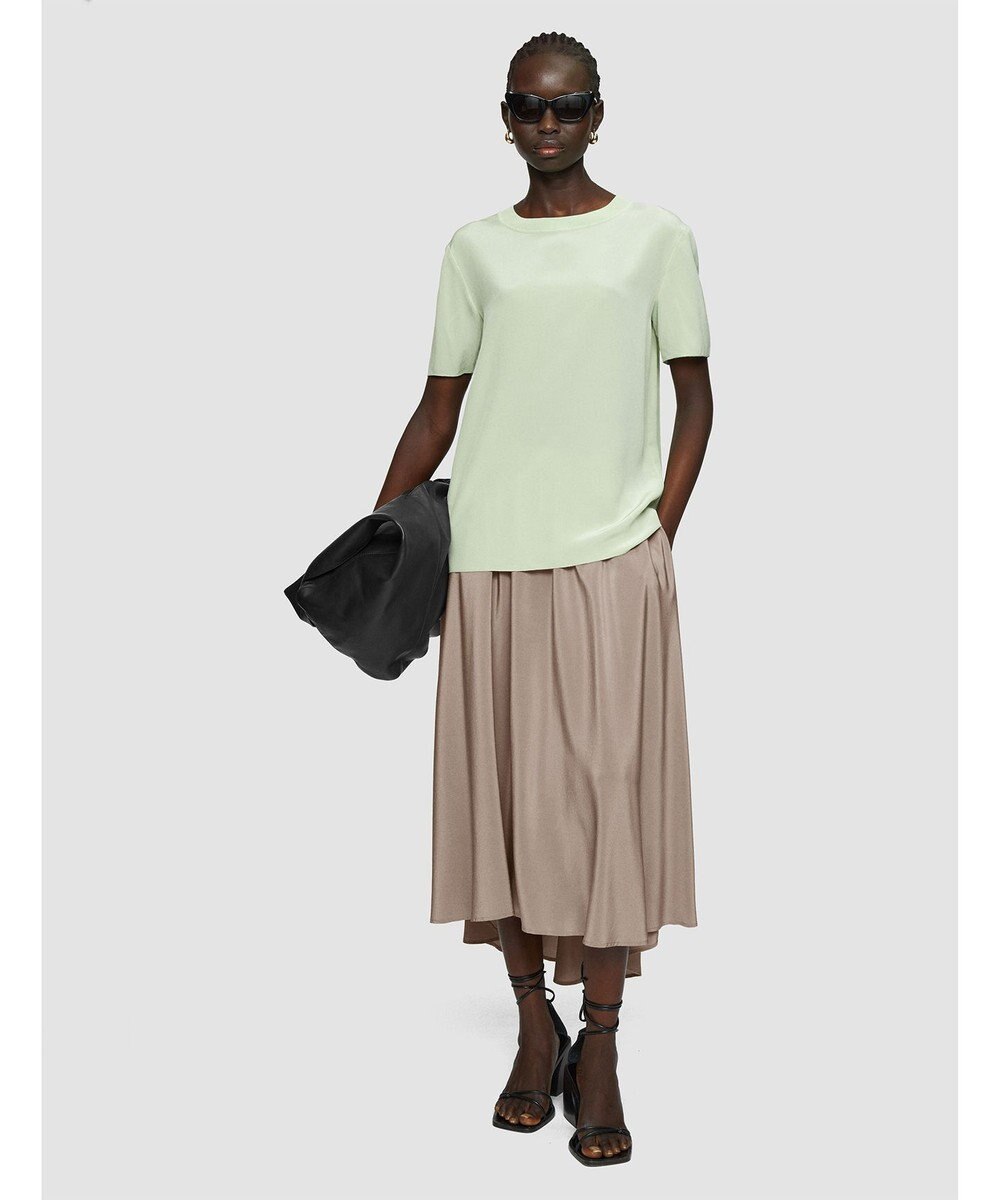 JOSEPH 【洗える】クレープ ド ソワ　ミディスカート 