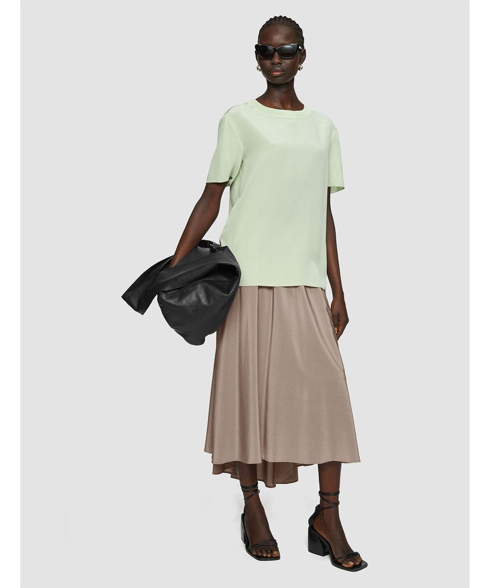 JOSEPH 【洗える】クレープ ド ソワ　ミディスカート 