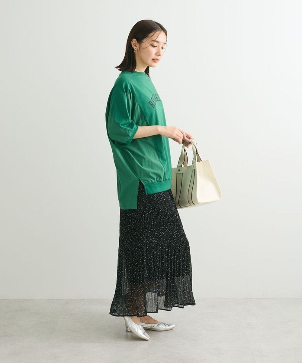 Green Parks ナイロンドッキングロゴチュニック 