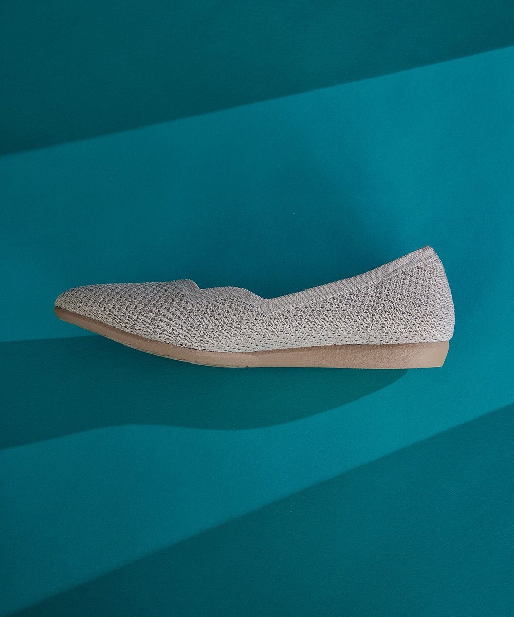 Tiaclasse 【洗える/撥水】スカラップニットフラットパンプス 