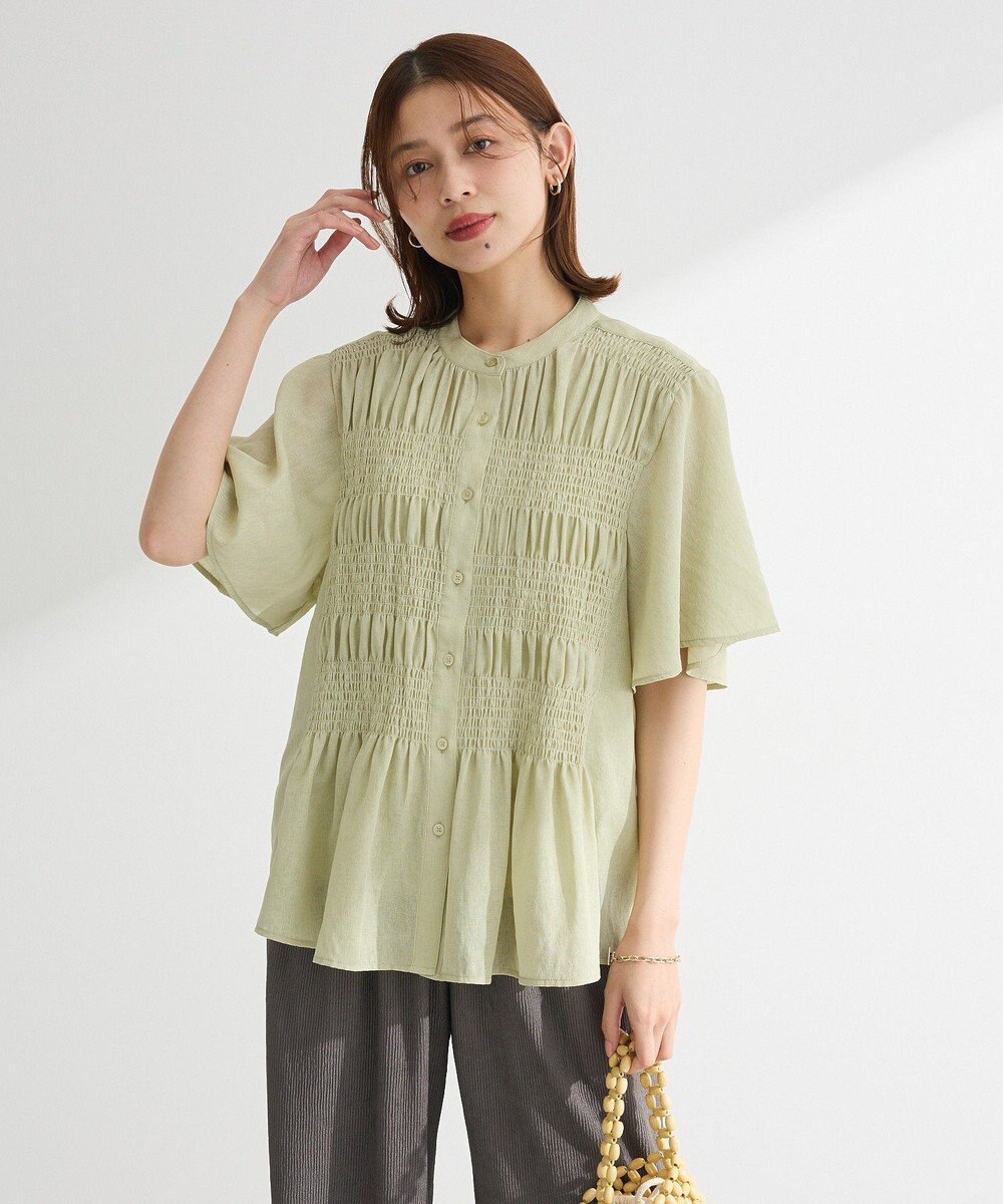 Green Parks ＳＥＴ２点マジョリカシャーリングブラウス＋タンク 