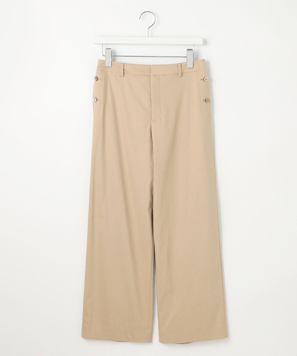 J.PRESS LADIES S 【セットアップ対応・洗える】セルロースリネンストレッチ ワイド パンツ 