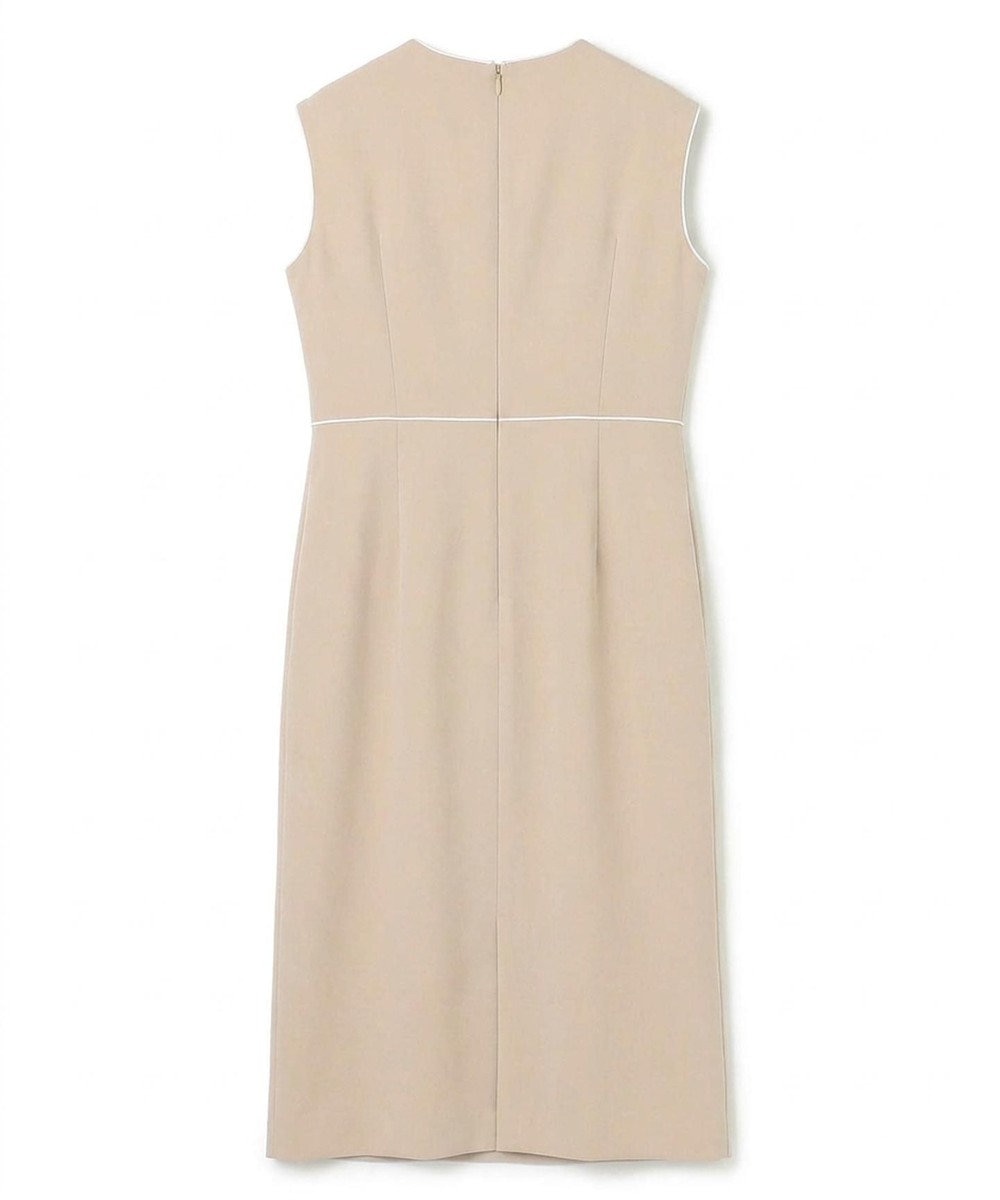BEIGE， 【セットアップ対応】CINDY / 配色ライン クルーネックドレス 
