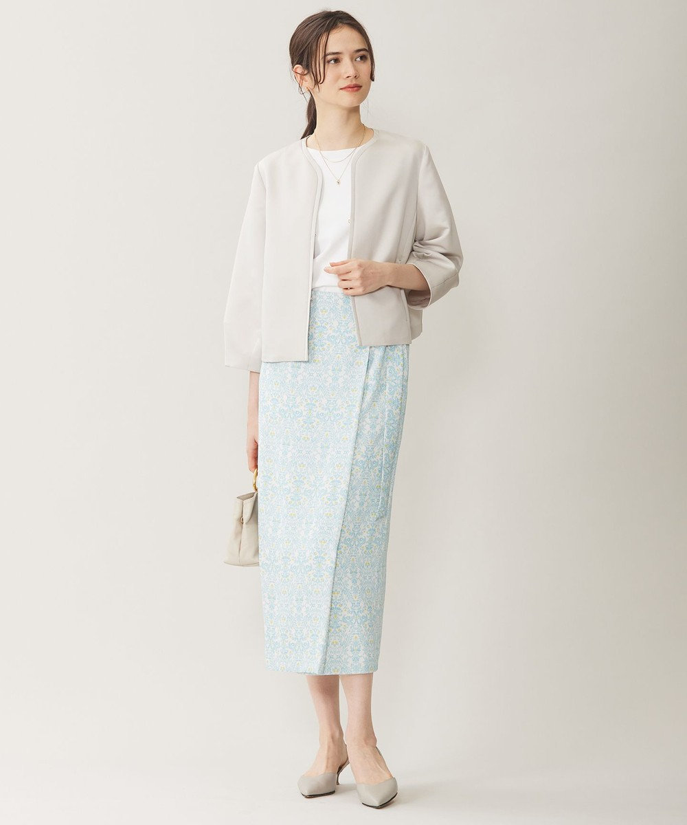 自由区 S 【洗える】グログランパフスリーブ ジャケット 