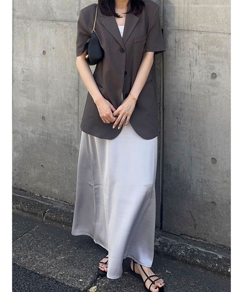 Green Parks AnriettMusee サテンナロースカート 