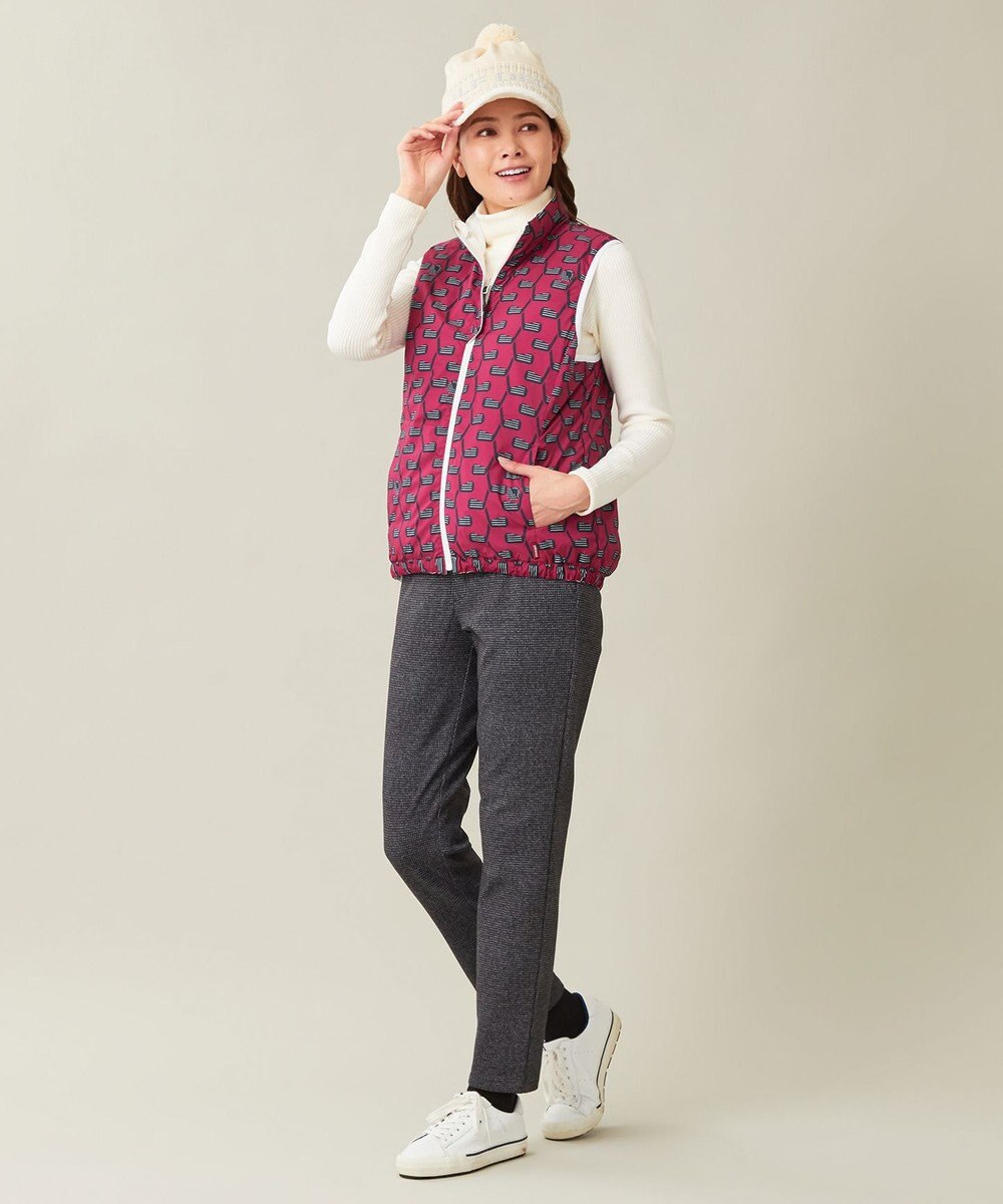 23区GOLF 【WOMEN】【撥水・ストレッチ】リバーシブル ダウンベスト 