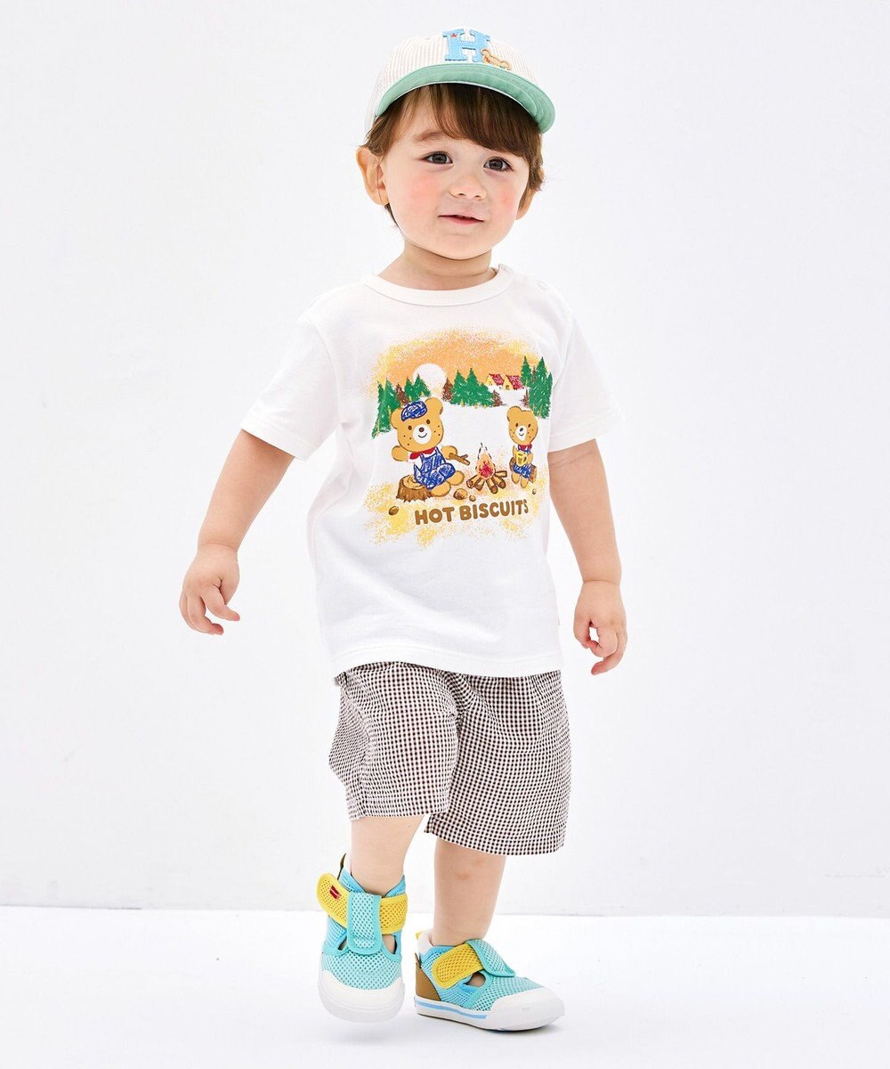 MIKI HOUSE HOT BISCUITS 【家族でおそろい】【80-120cm】アウトドアデザイン 半袖Tシャツ 