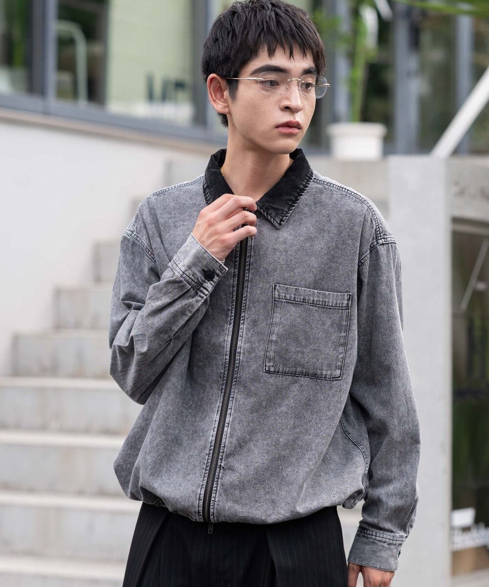 WEGO 【ユニセックス着用ITEM】デニムシャツジャケット 
