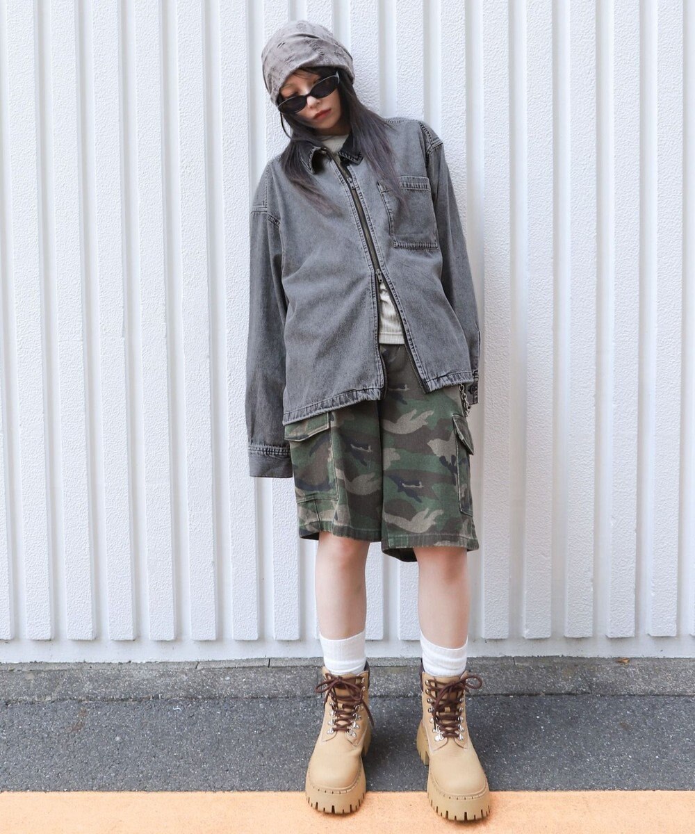 WEGO 【ユニセックス着用ITEM】デニムシャツジャケット 