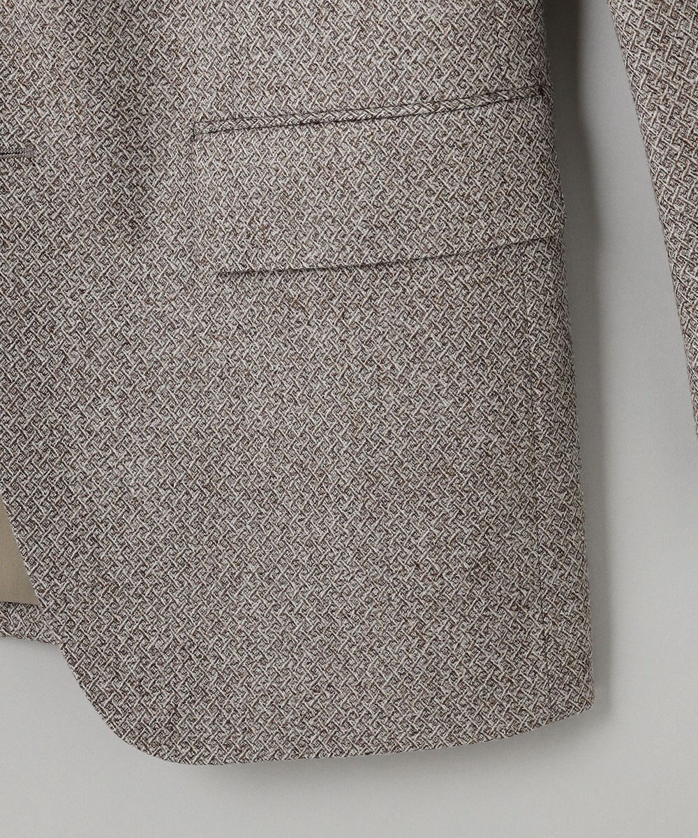 GOTAIRIKU 【DELFINO】ナポリジオメトリックツイード ジャケット_ブラウン 