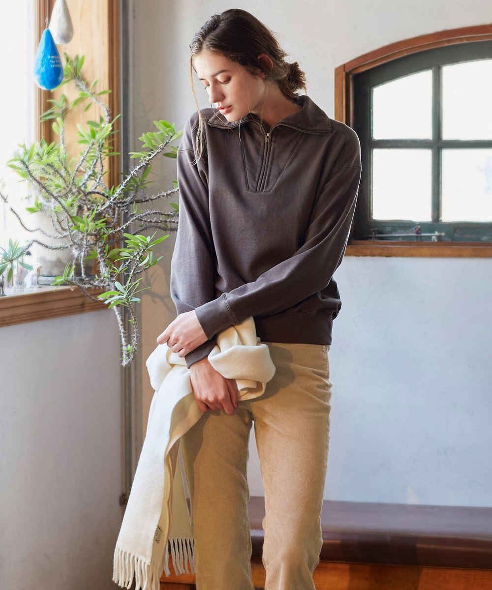 23区 【SLOW】ストレッチ コーデュロイ ストレート フレア パンツ 