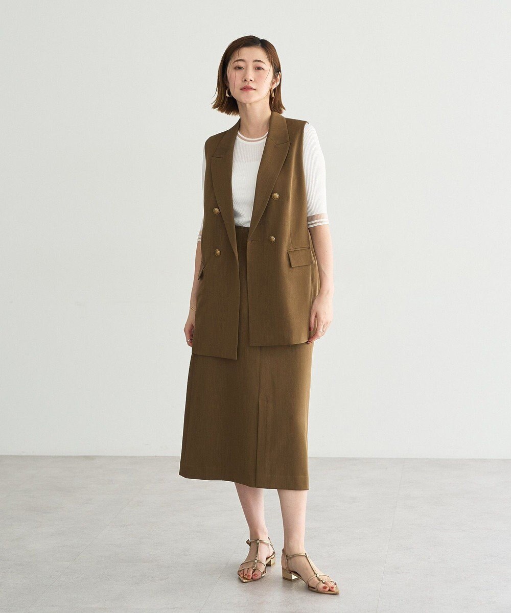 YECCA VECCA ドライタッチ金釦テーラードジレ 