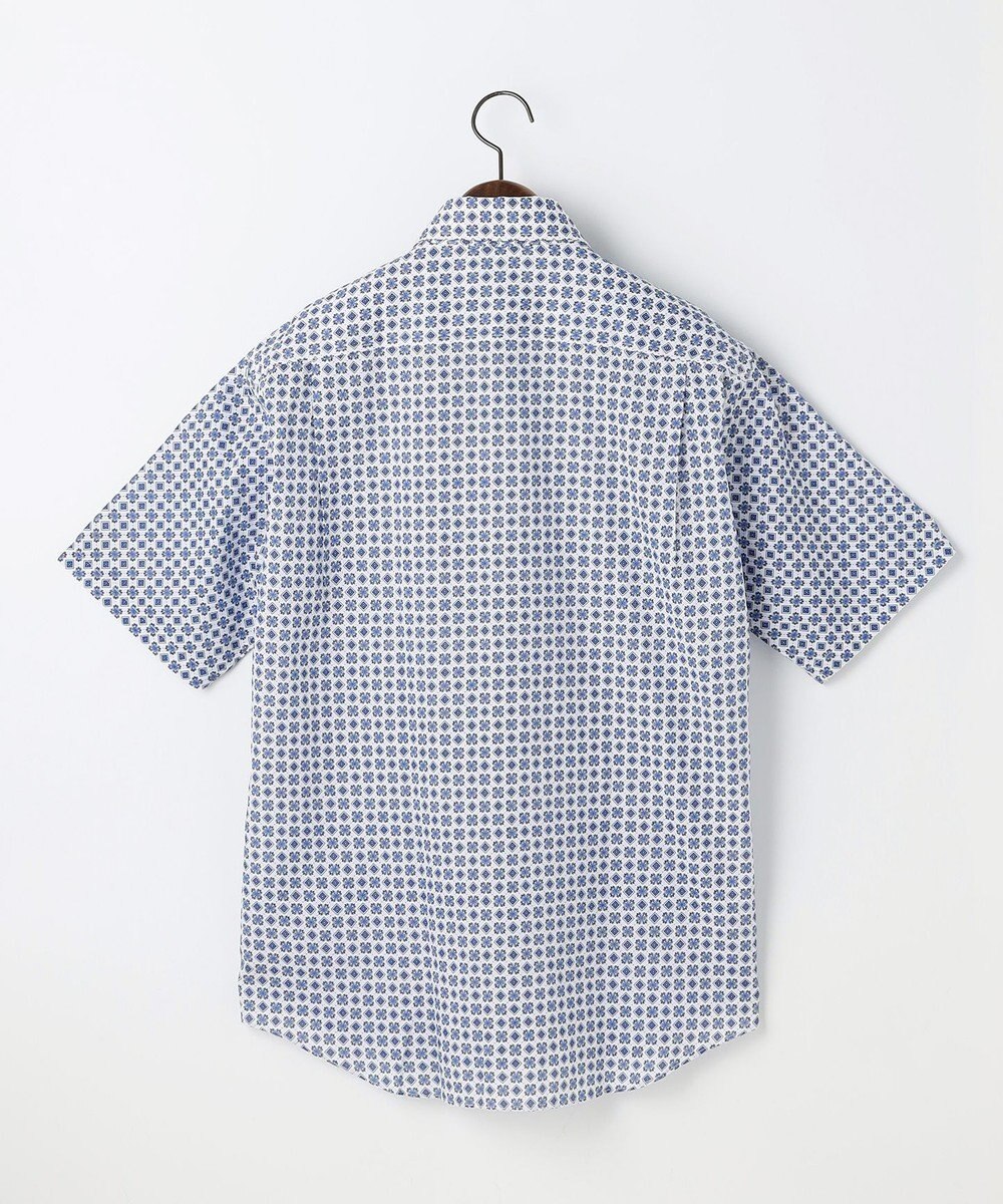 JOSEPH ABBOUD 【キングサイズ・綿100％・JAPANファブリック】パナマボイルプリント 半袖シャツ 