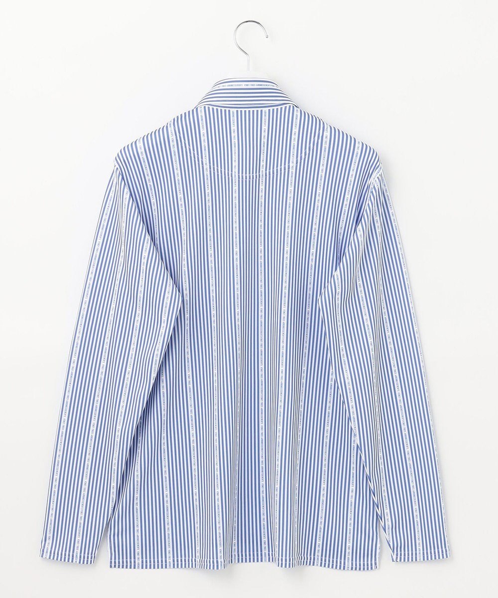 23区GOLF 【キングサイズ】ロゴストライプ 長袖シャツ 