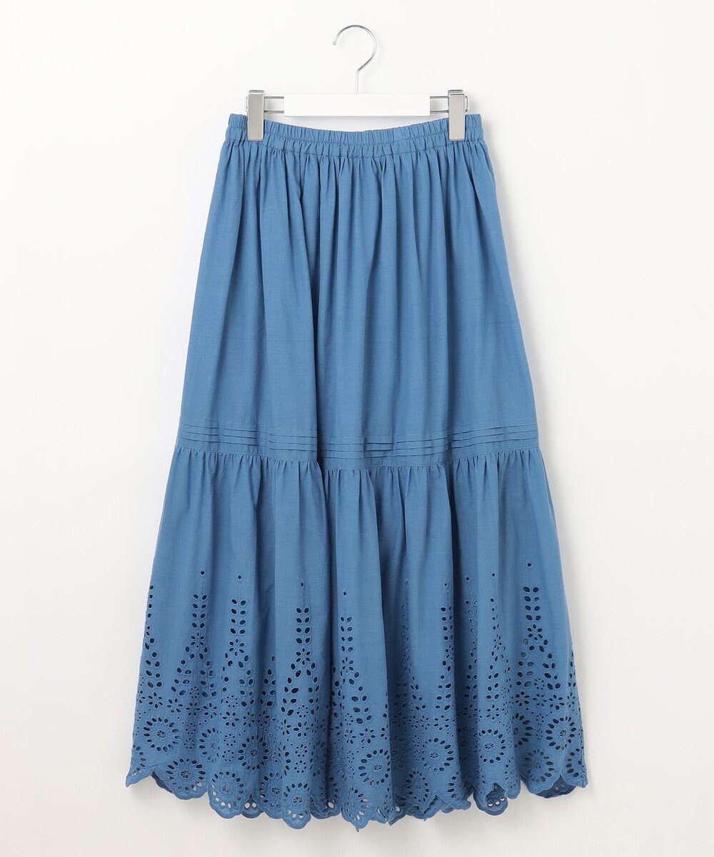 Feroux 【洗える】刺繍ティアード スカート 