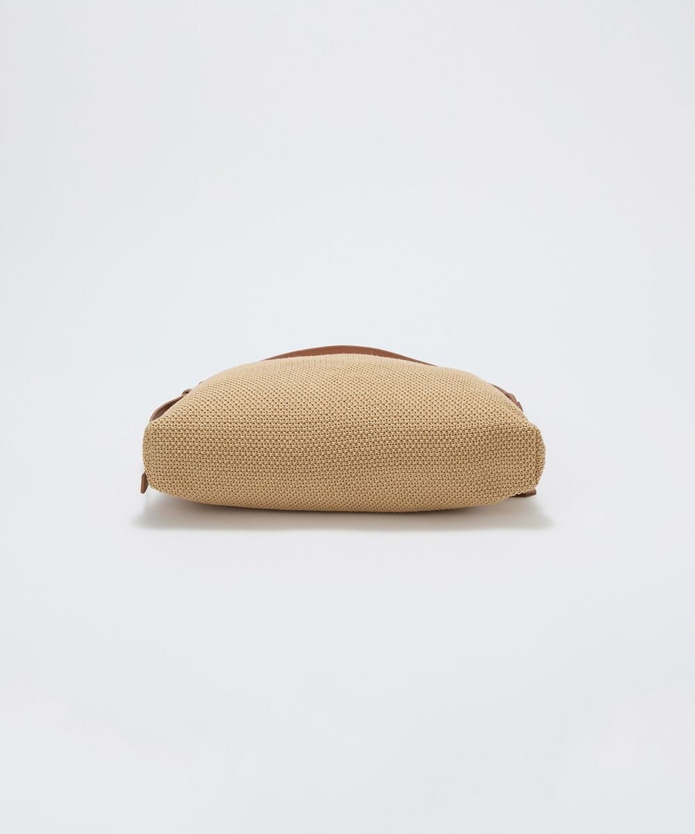 TOPKAPI 【Breath TOPKAPI】レザーコンビ 雑材風 シンプル ショルダーバッグ チャーム付き 