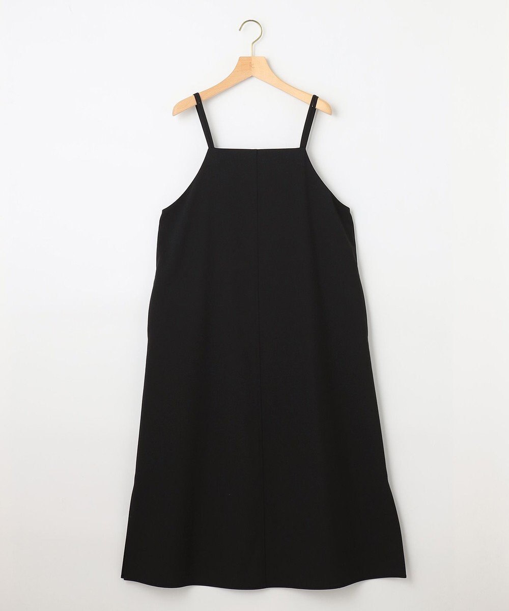 組曲 【洗える・シワになりにくい】リネン混オックスストレッチ キャミワンピース 