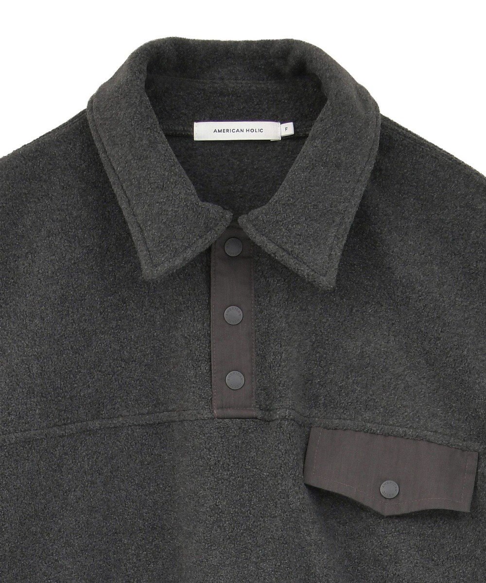 AMERICAN HOLIC ハーフスナップフリースワンピース 