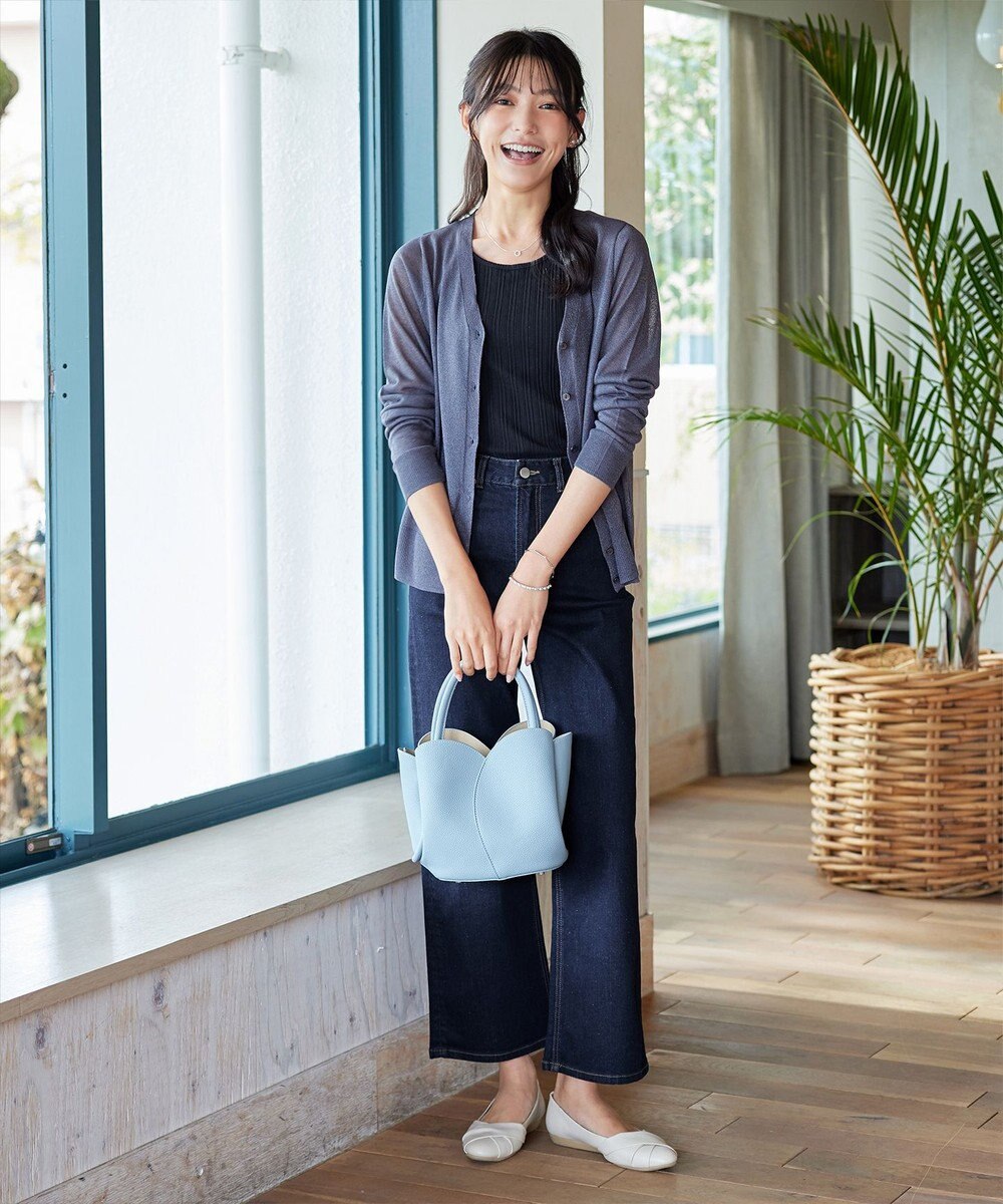 Tiaclasse 【安田美沙子さん/小倉優子さん着用】【洗える】ストレッチワイドデニム 