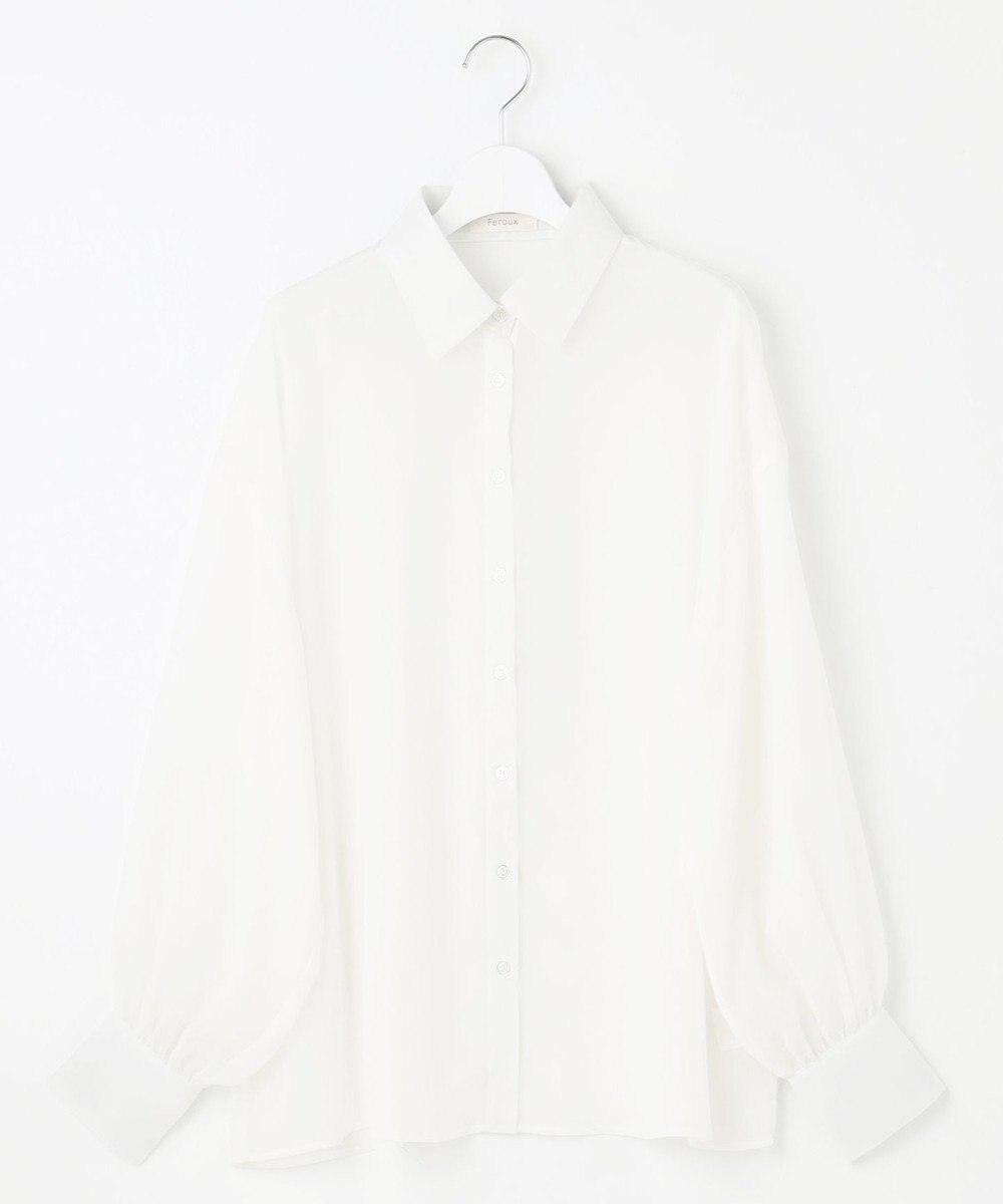 Feroux 【洗える】ベーシックシアー シャツ 