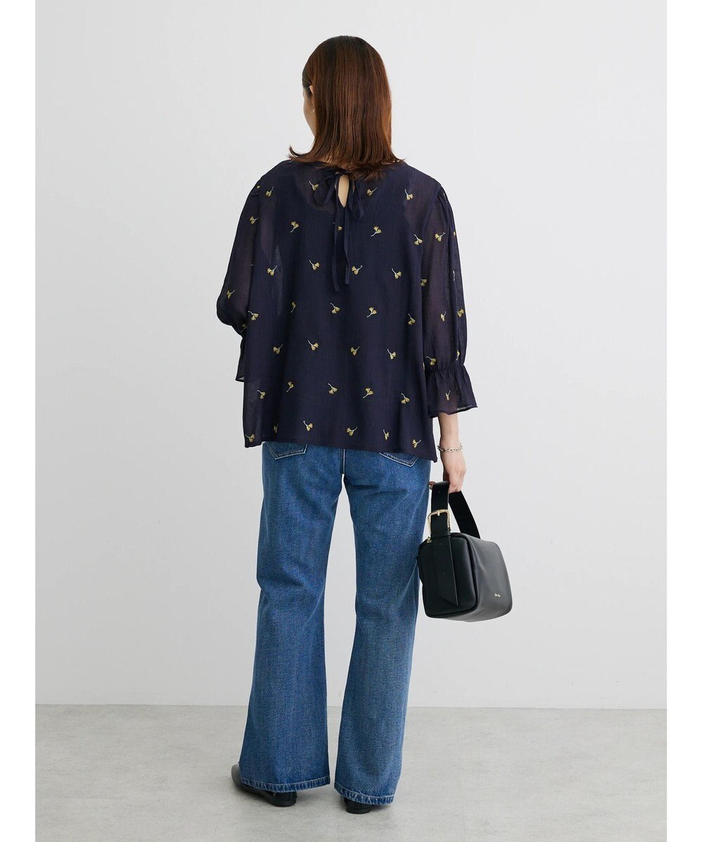 Green Parks シアー刺繍ブラウス 