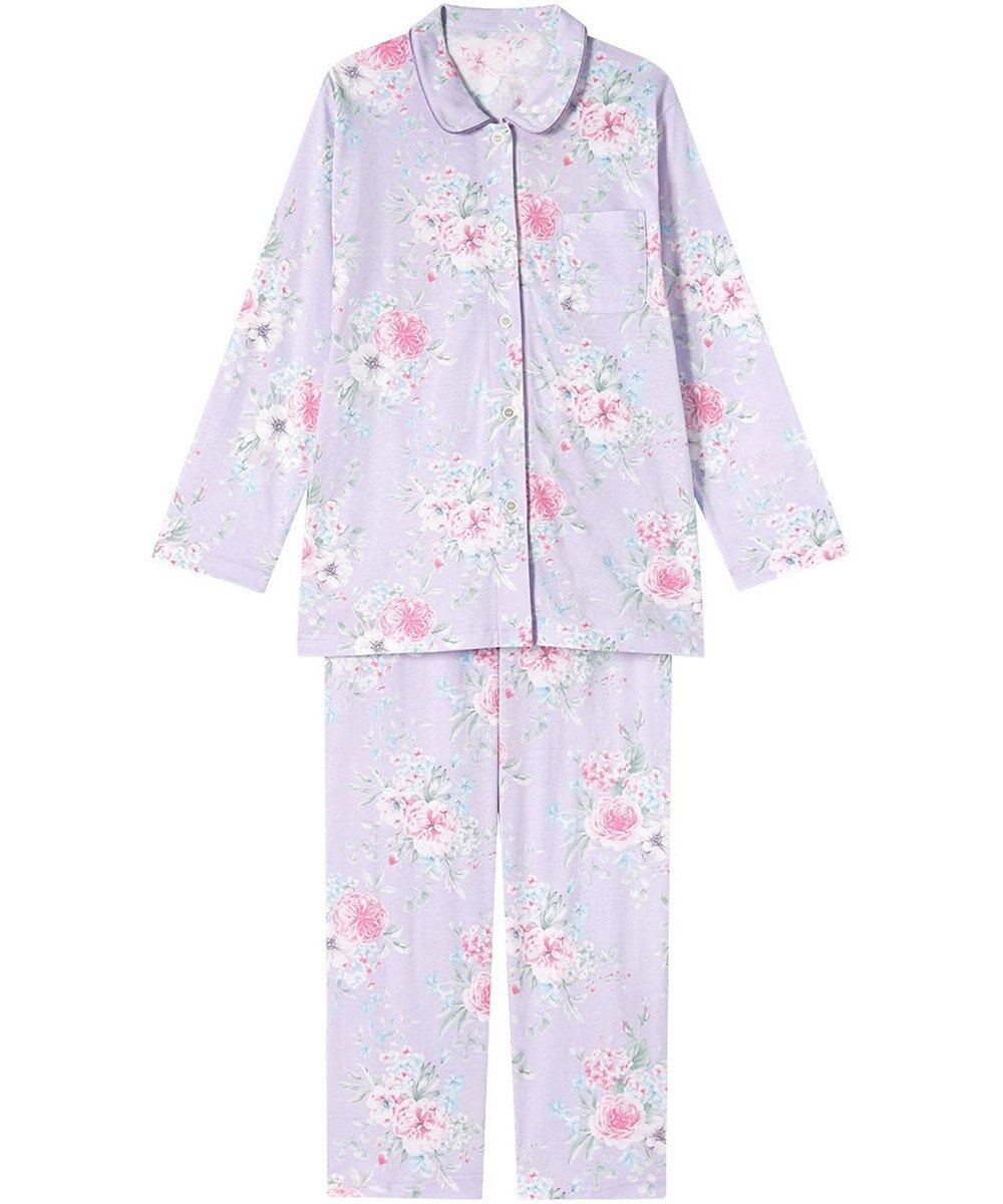 Wing パジャマ 綿100%(本体) 天竺素材 長袖 長ズボン レディース EP8041 ウイング／ワコール 