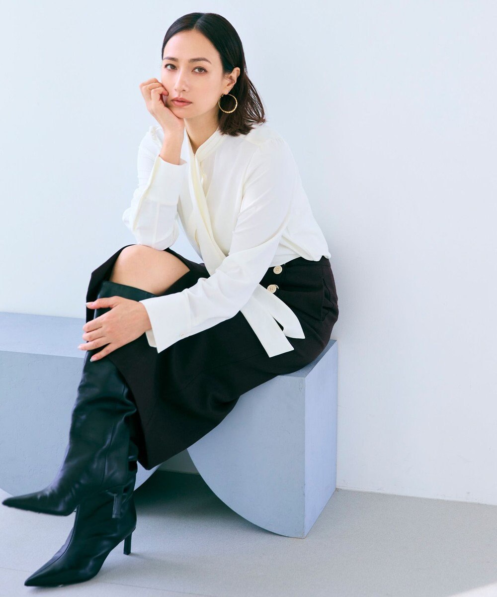 BEIGE， FERSEN / フロントボタンIラインスカート 