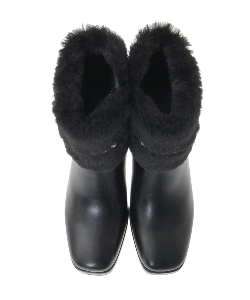 Maison de FLEUR パールリボンファーブーツ 