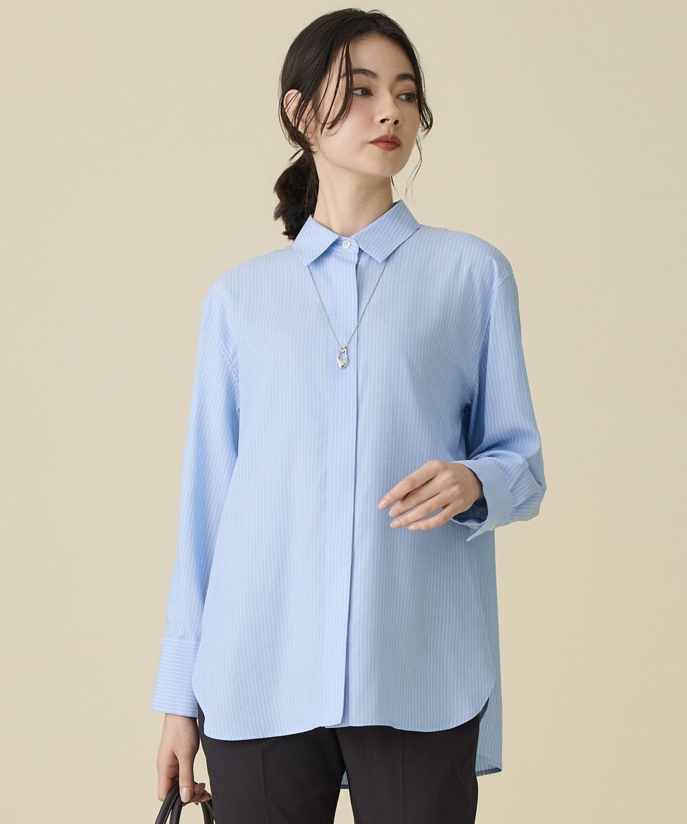 自由区 L ドレープブロード シャツブラウス 