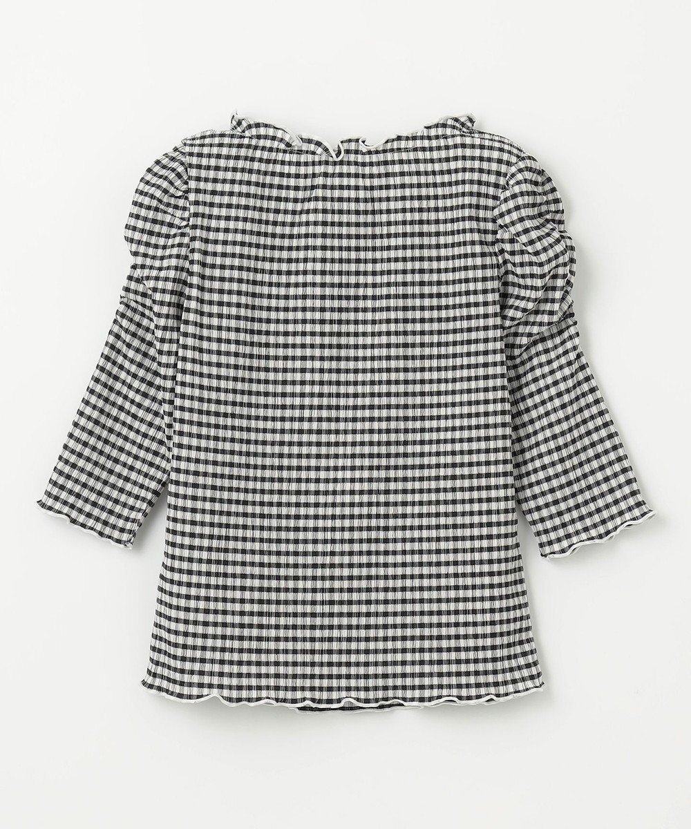 ANY KIDS シアー ギンガム 七分袖 Tシャツ 