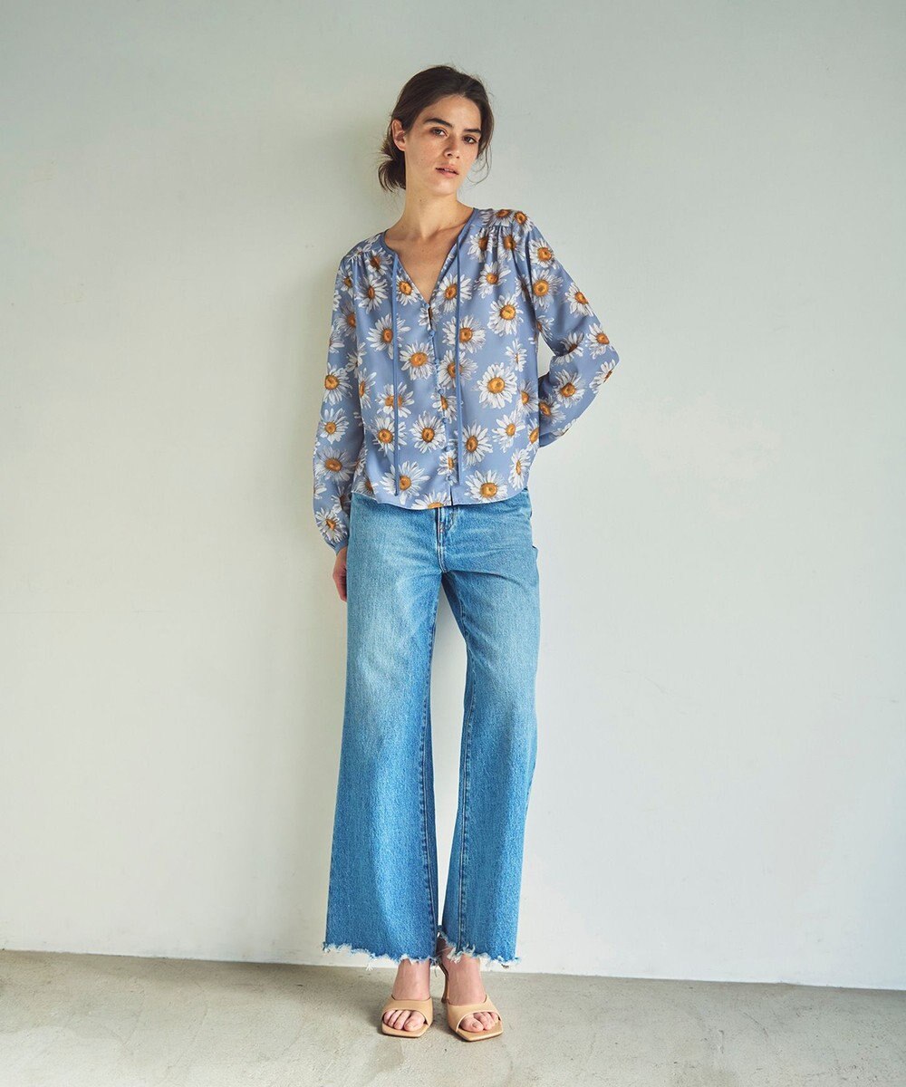 GRACE CONTINENTAL マーガレットフラワープリントブラウス 