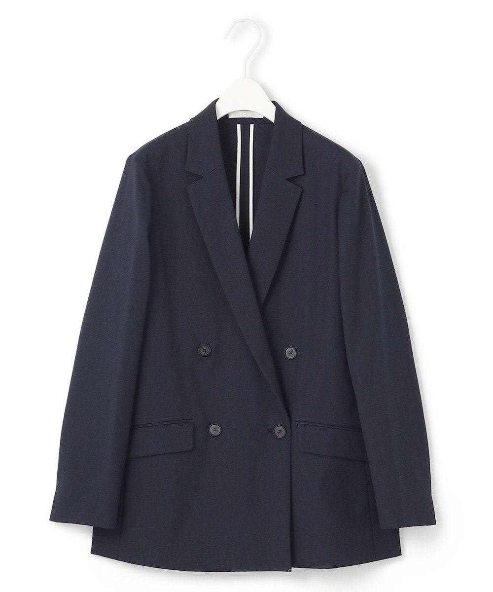 ICB 【接触冷感・UVケア・撥水・洗える】 LooseWeave ダブルブレストジャケット 