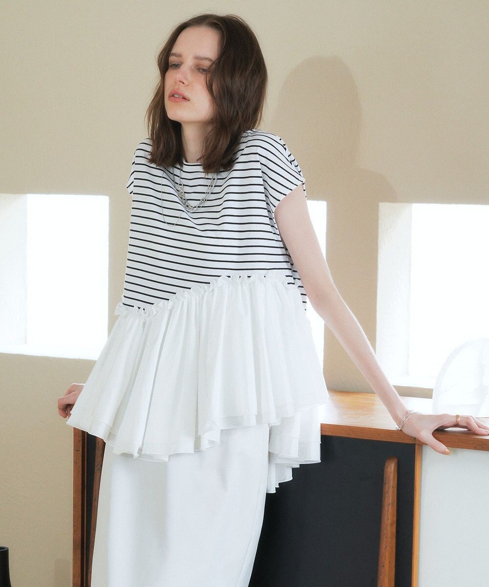 YECCA VECCA アシメペプラムカットソー 