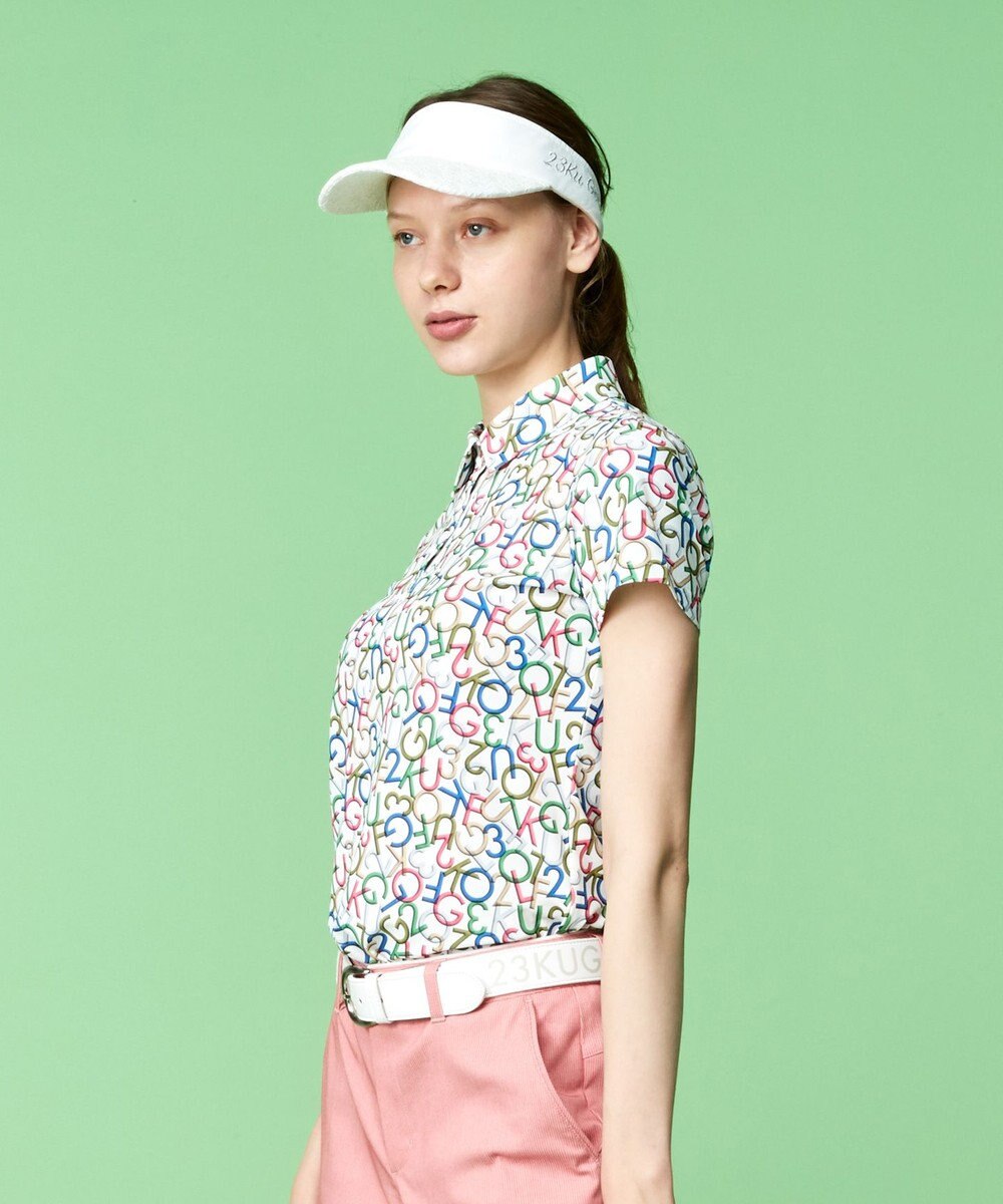 23区GOLF 【WOMEN】【吸水速乾・UVケア】ＭＯＶＥロゴ カノコ 半袖シャツ 