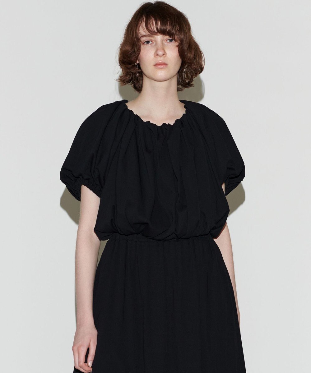 NAVE 【Nave 　洗える・接触冷感】クロップドジャージーブラウス 