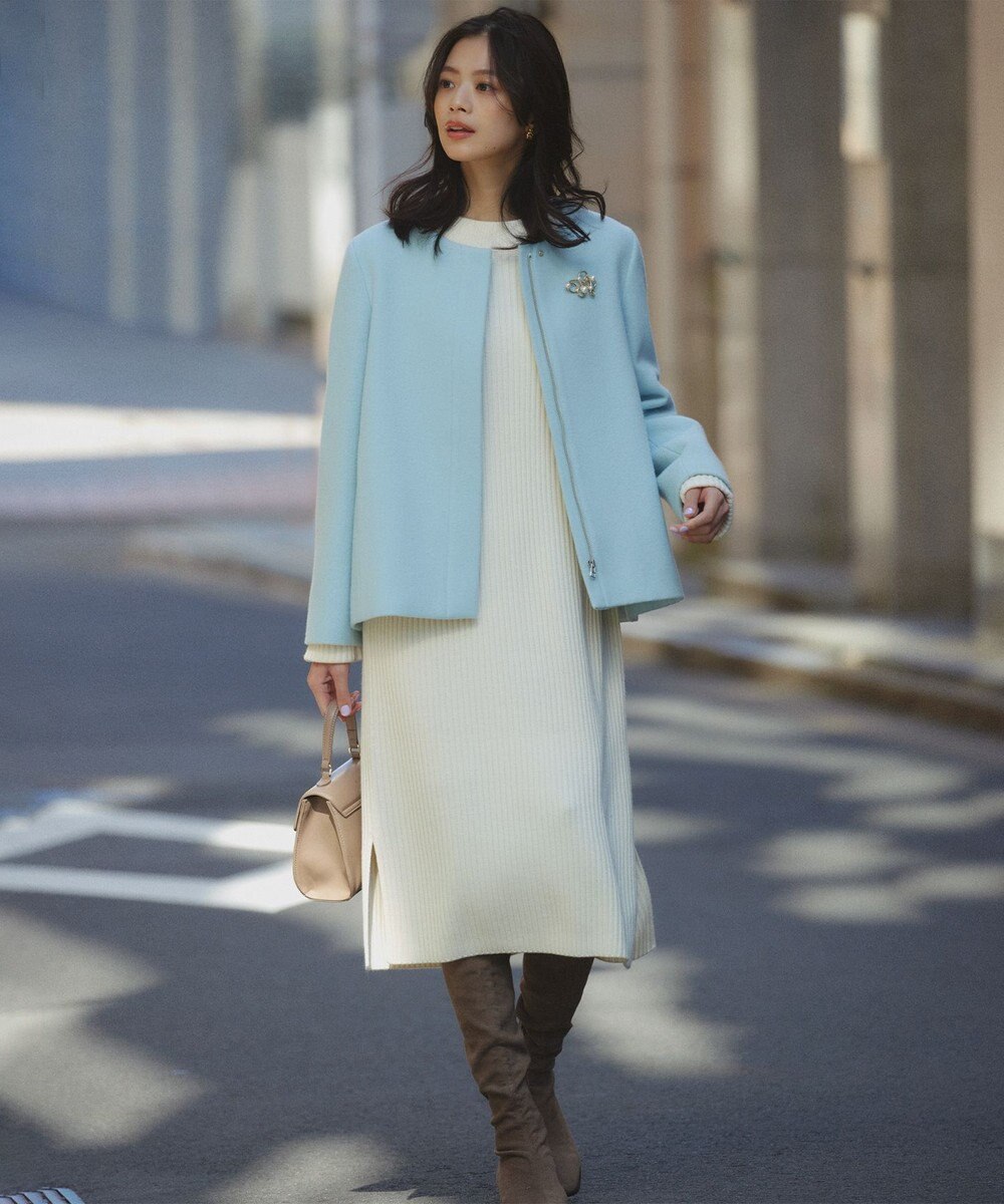 組曲 2WAYショートビーバー フーテッドコート 