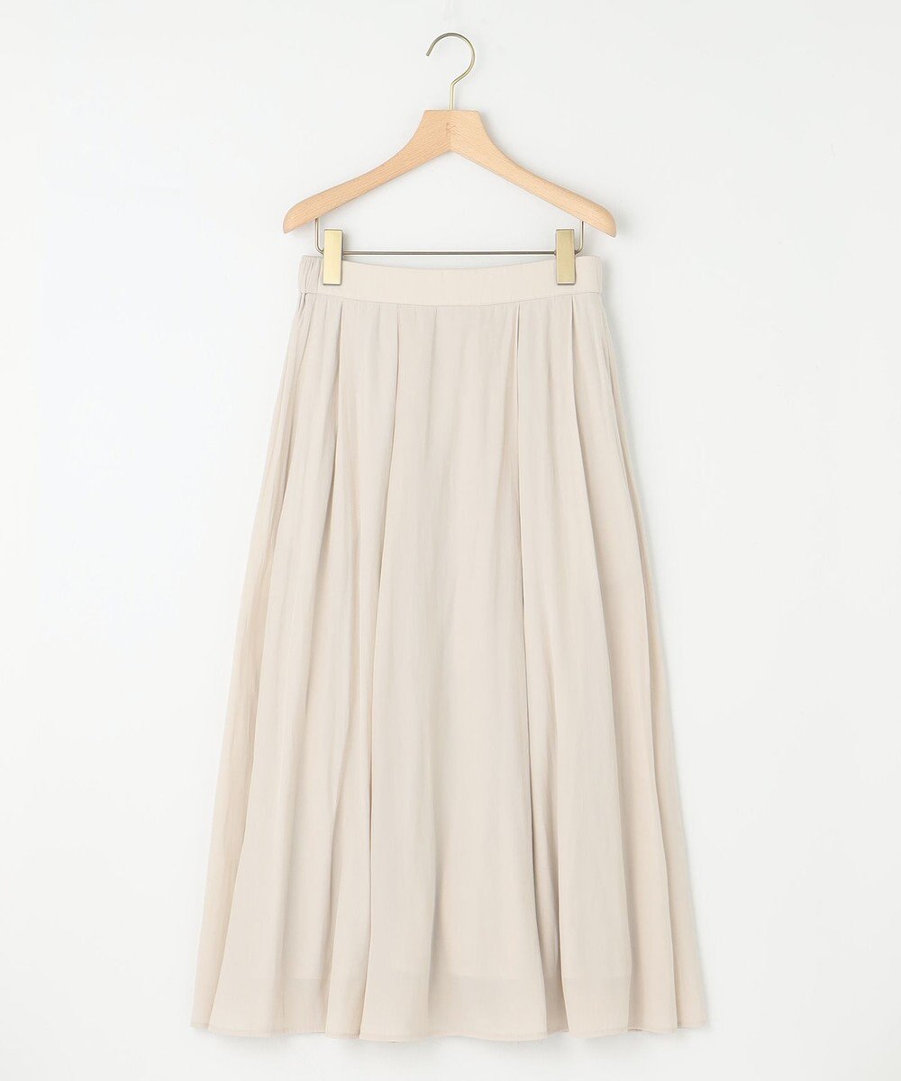 組曲 【WEB限定】ギャザーライトデシン タックスカート 