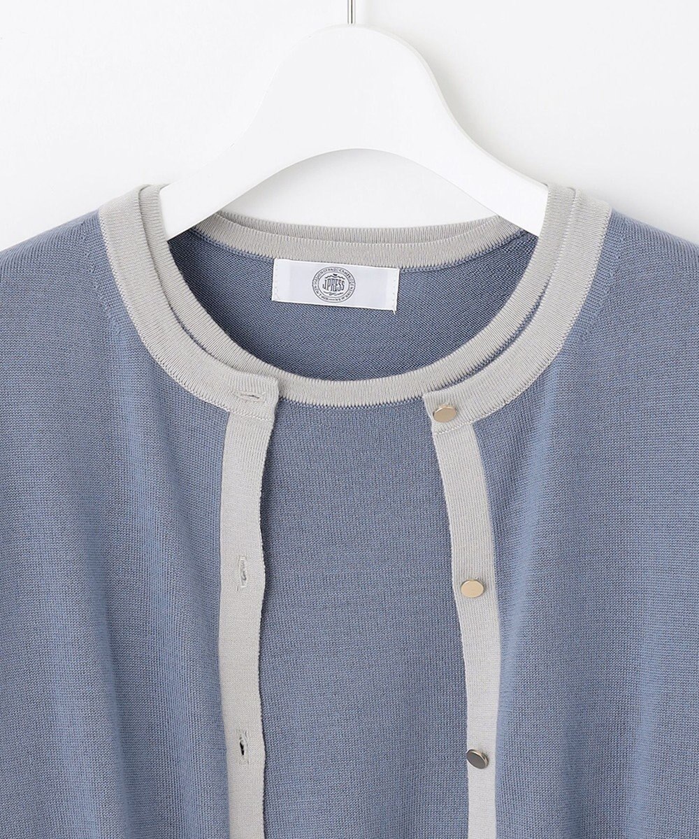 J.PRESS LADIES 【洗える】トリムツイン ニット 