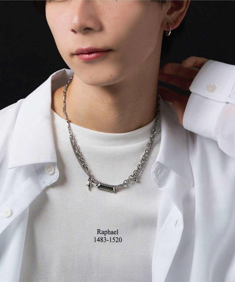 WEGO MモチーフMIXチェーンネックレス 