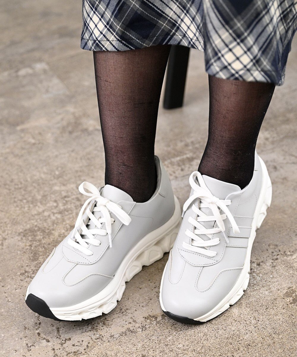 Pointer 日本製 本革 穴開きソールスニーカー 