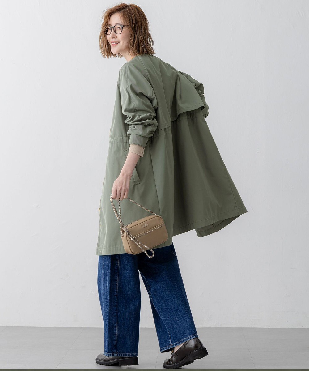 23区 S 【撥水加工】ライトツイル ノーカラーコート 