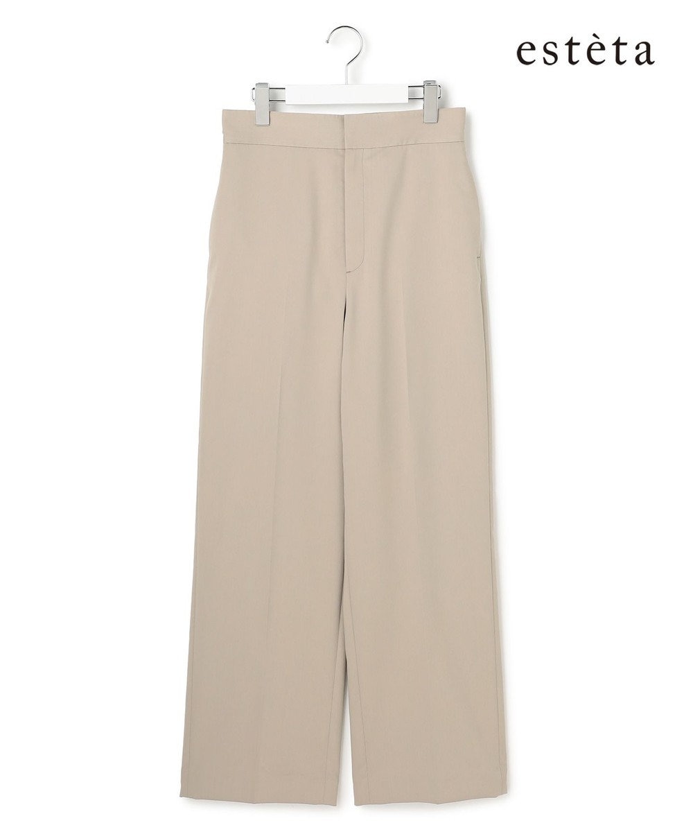 23区 【エステータ】ライトダブルクロス ワイドパンツ 
